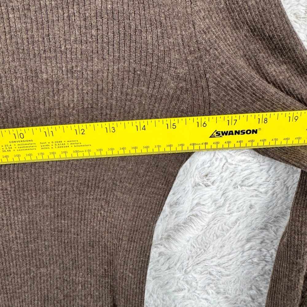 Quince Sweater Womens Small Brown Featherweight Cashmere Ribbed Crewneck Soft - Picture 11 of 14